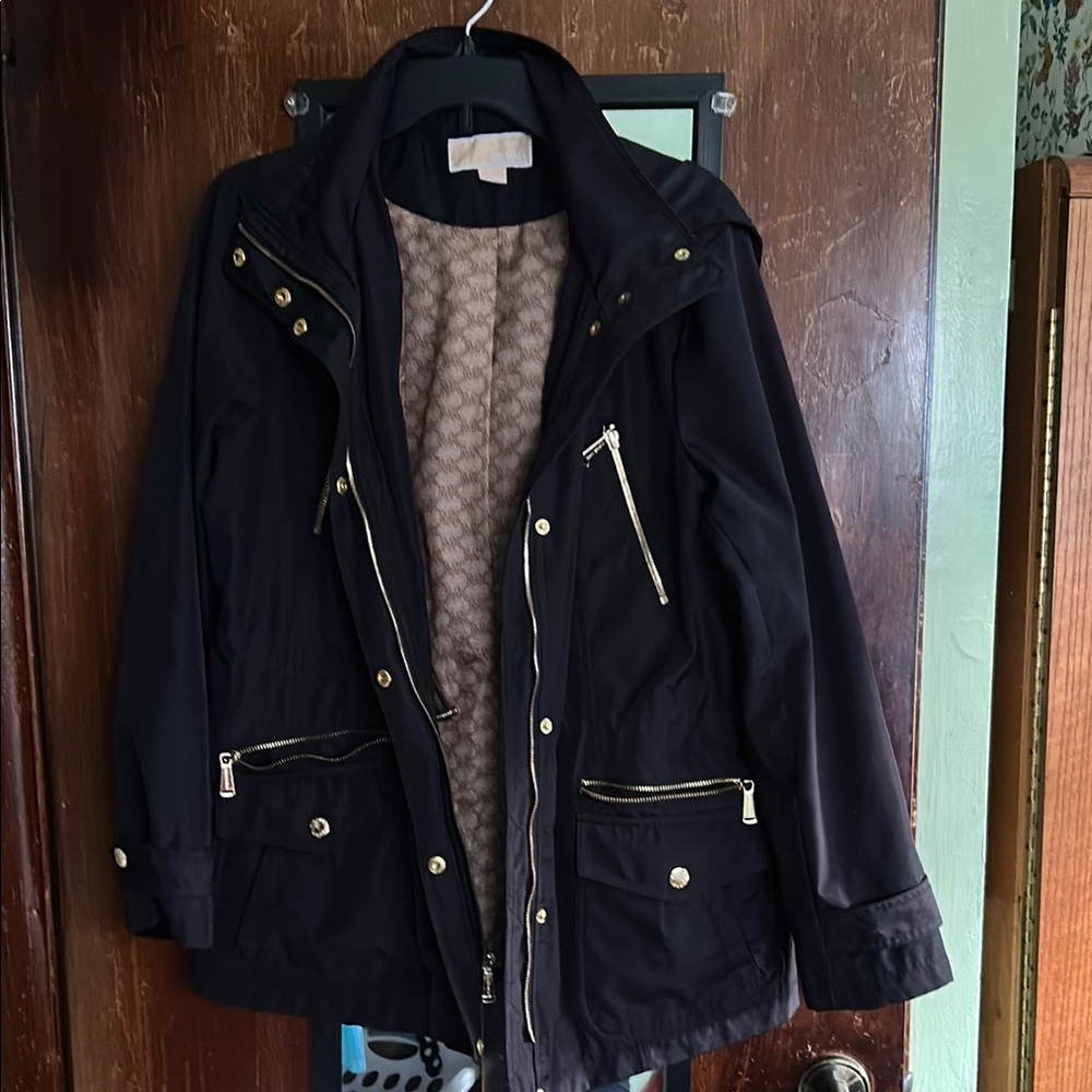 Michael kors black rain jacket
